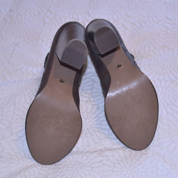 ina Original Bronze Snake Pattern Block Heel Booties - Picture 6 of 6